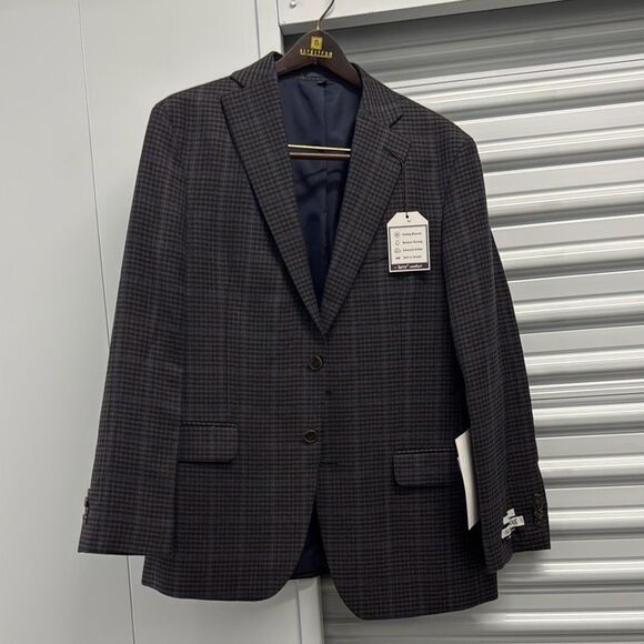 Jos A Bank Mens Size 40R Blazer Madras Patchwork Plaid Sport Coat Jacket